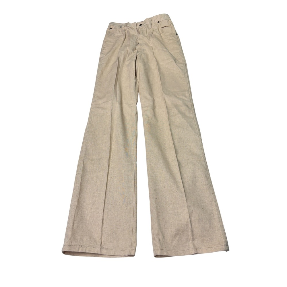 NWT Vintage 90 80s Wrangler Flare Leg Pants Tan High Waist 30x34 DeadStock USA